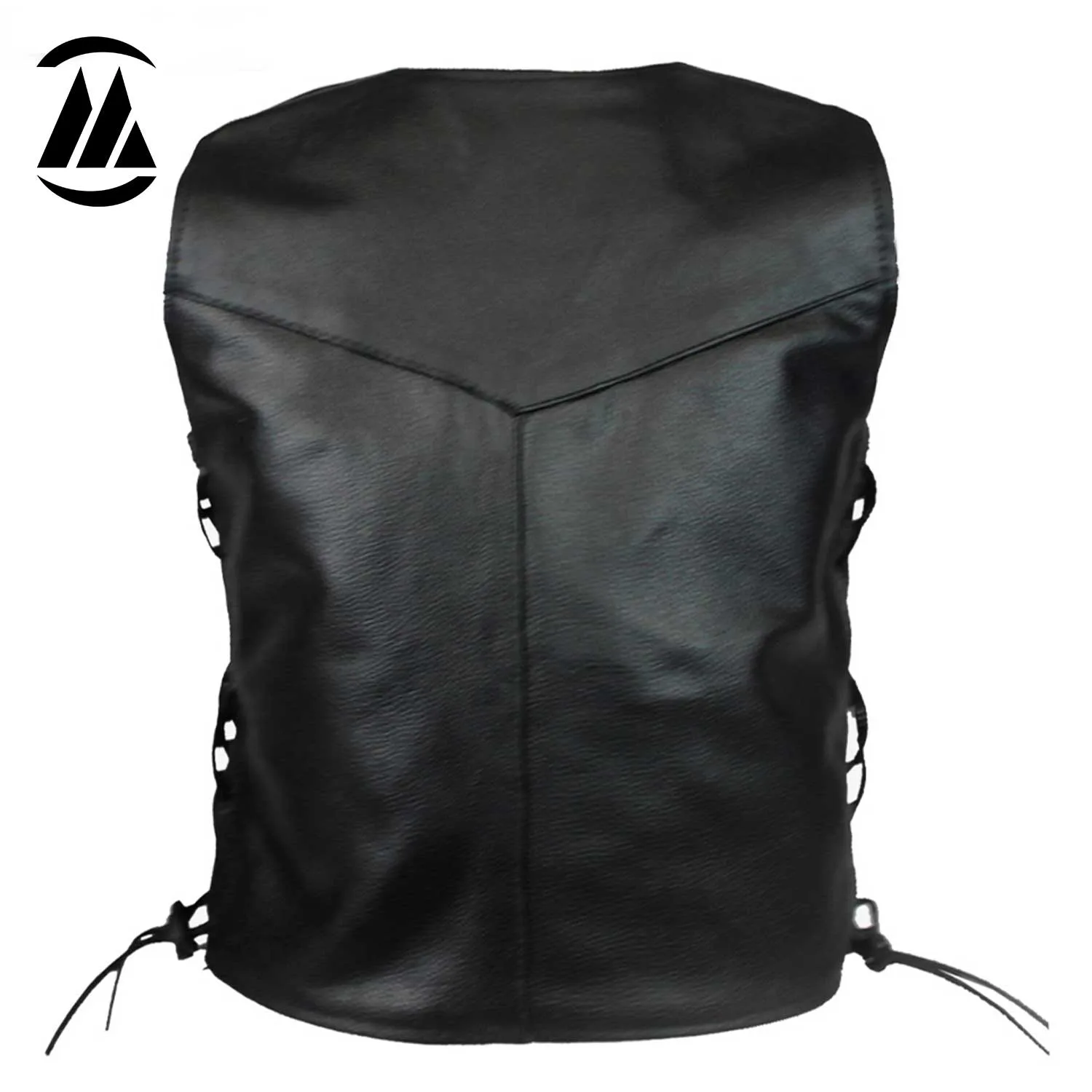 Biker Child Genuine Cowhide Leather Vest with Natural Grain