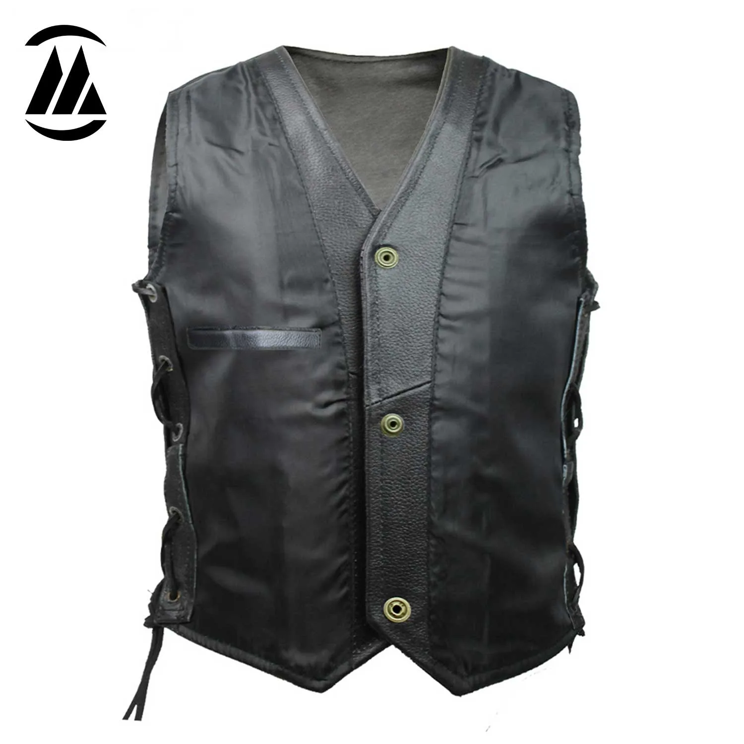 vest inner Closure 3 snaps 2 pockets and Size adjustable laces