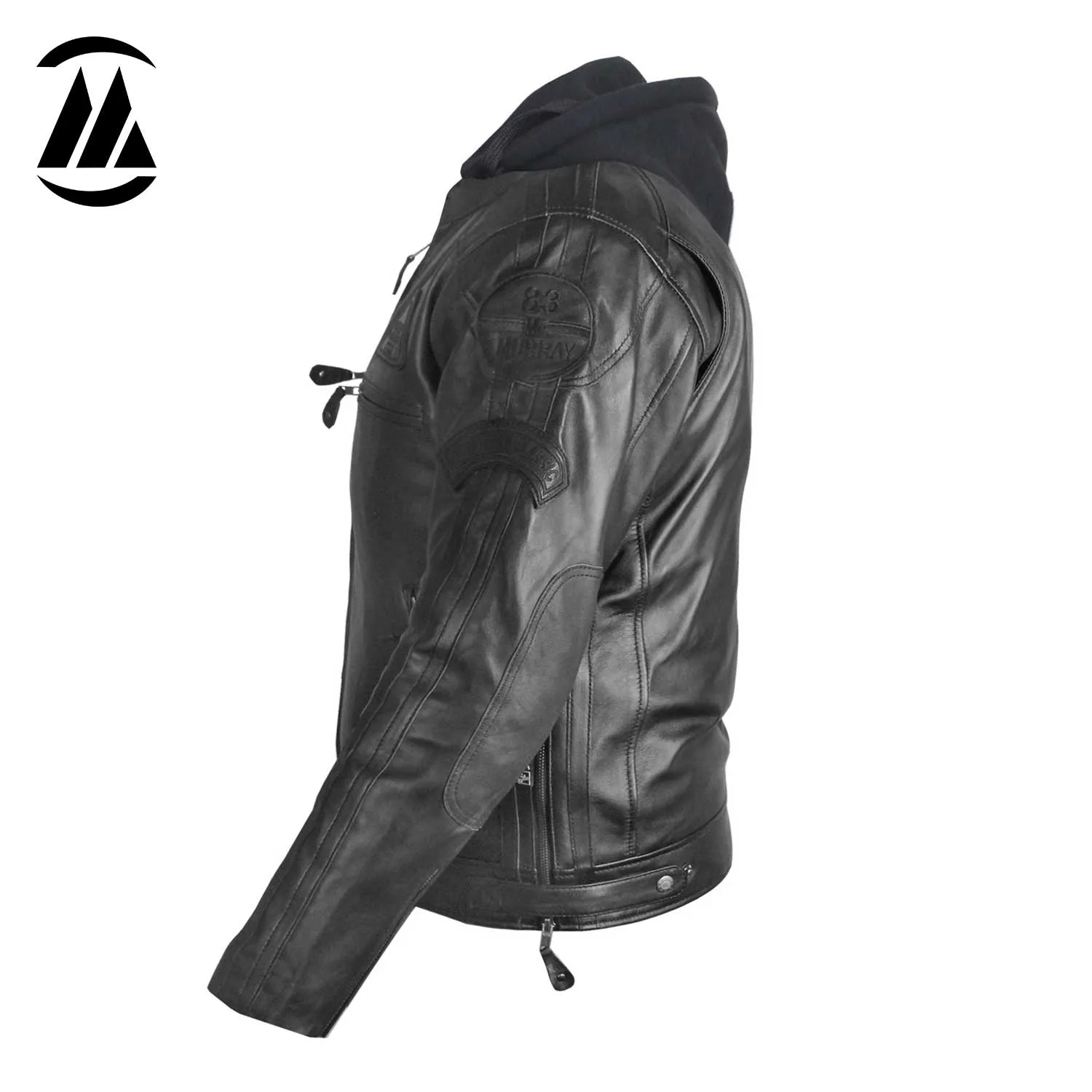 Black Leather embroidery patches