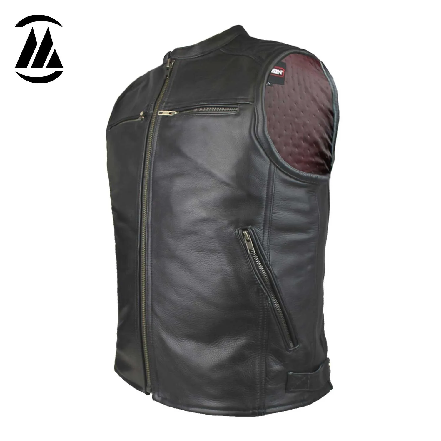 Motorcycle Leather Vest for men