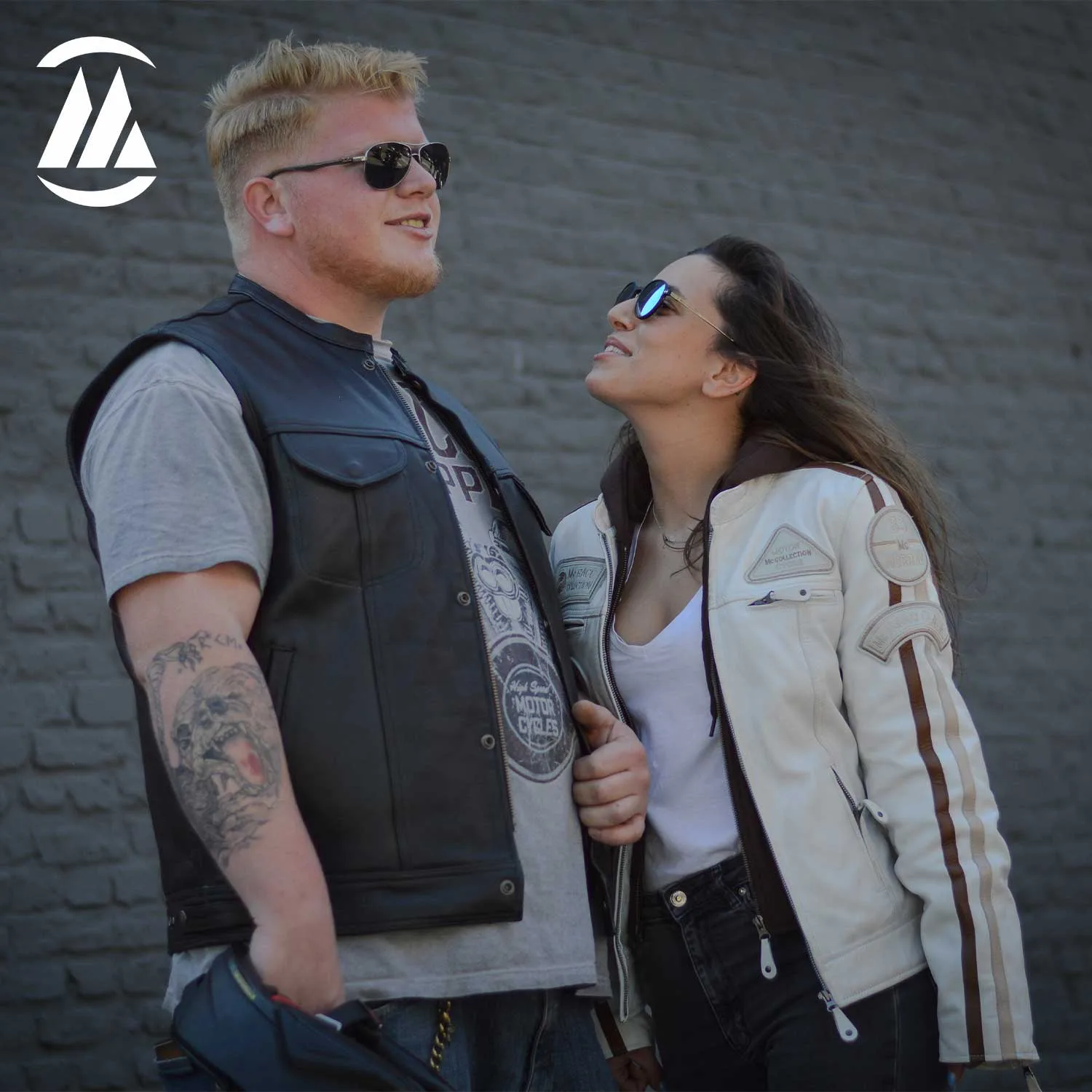 Cowskin Leather Vest Men and Leather Jacket women