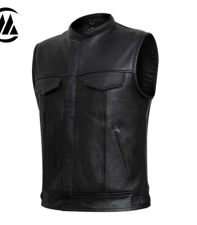 Cow Leather Vest Men