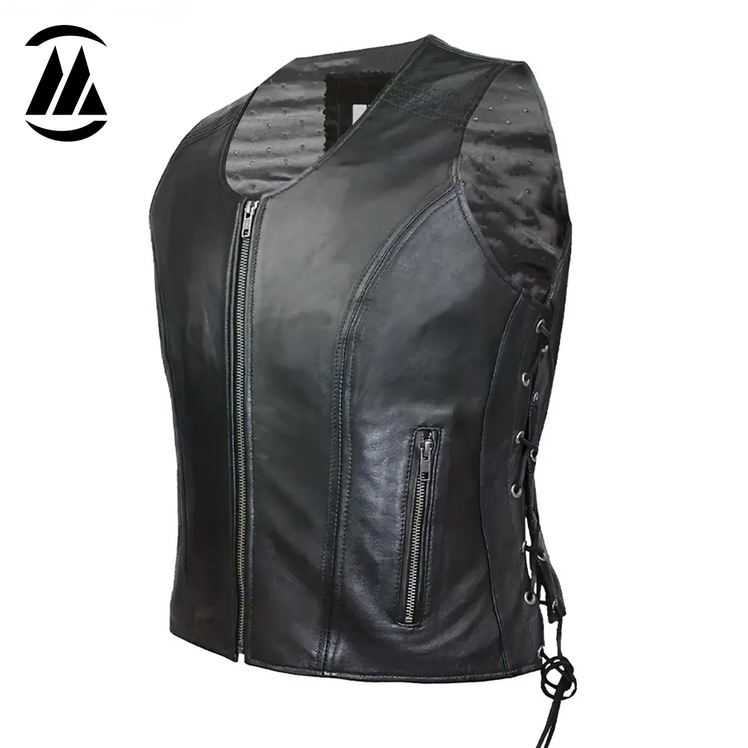 kate Leather Vest Women side