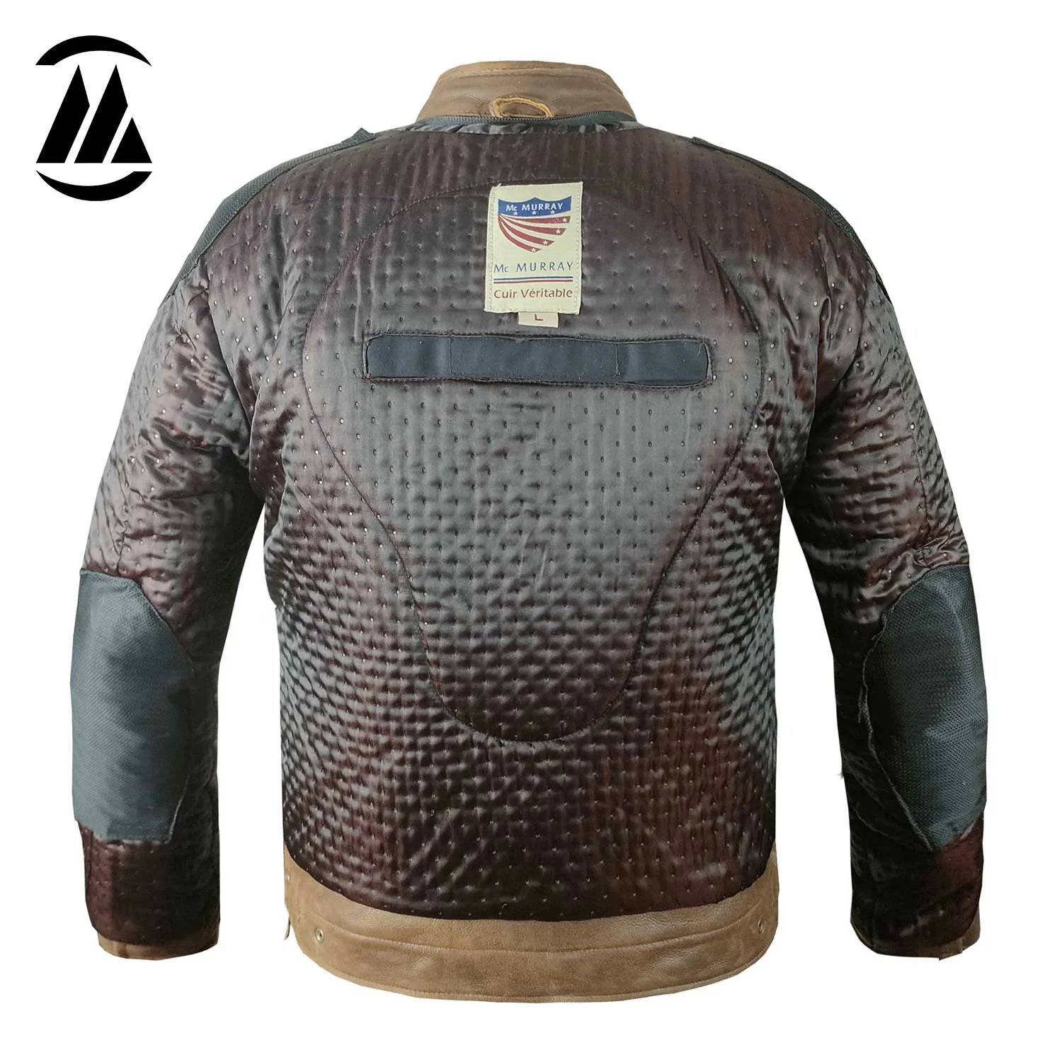 Biker Genuine Leather Jacket Men inner Quilted Polyester Lining
