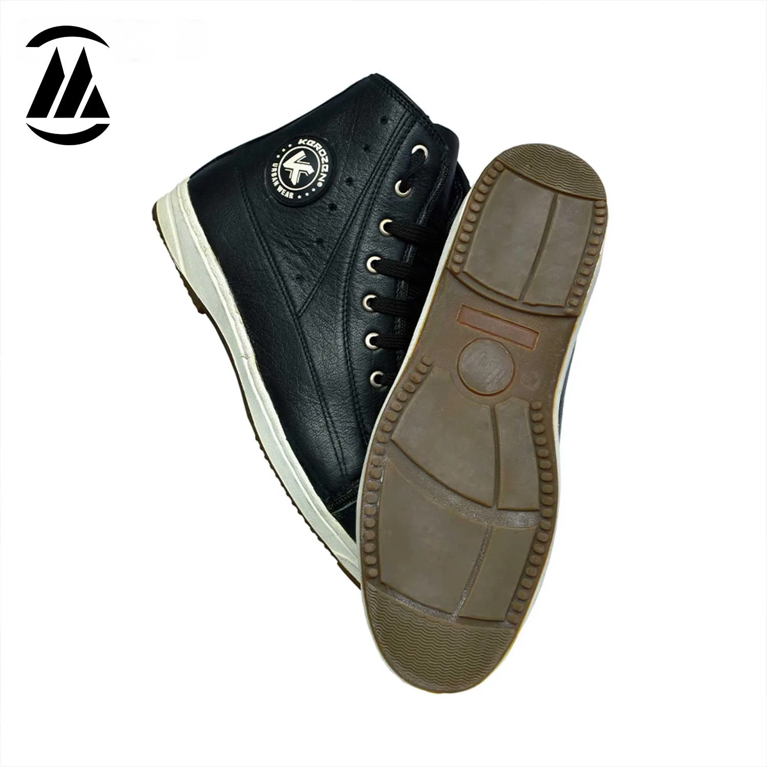 Kerozen Unisex Leather Motorcycle Sneakers