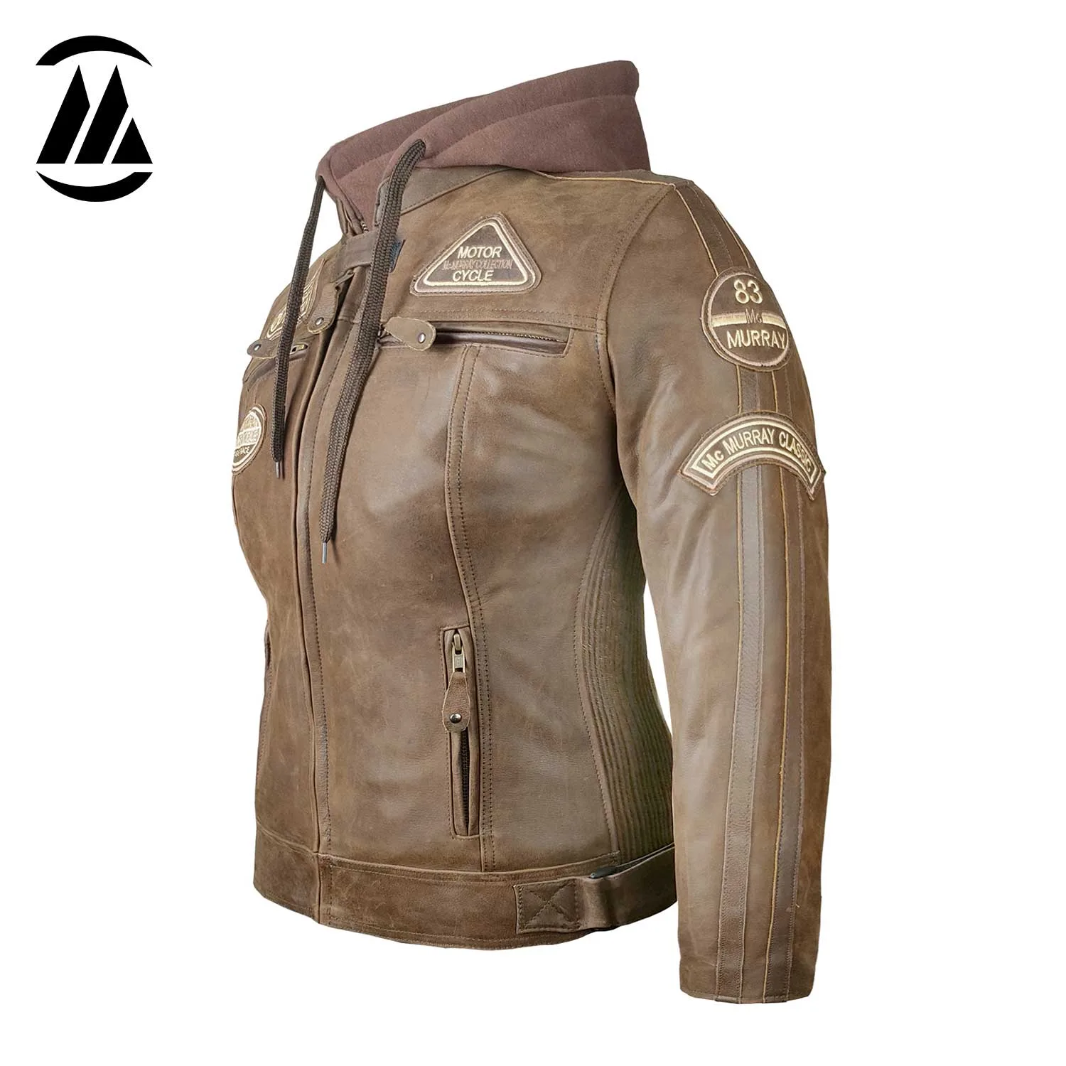 Vintage Brown Leather Motorcycle Jacket