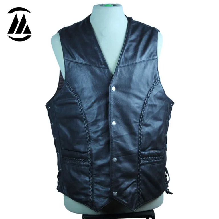 Steven Leather Biker Vest