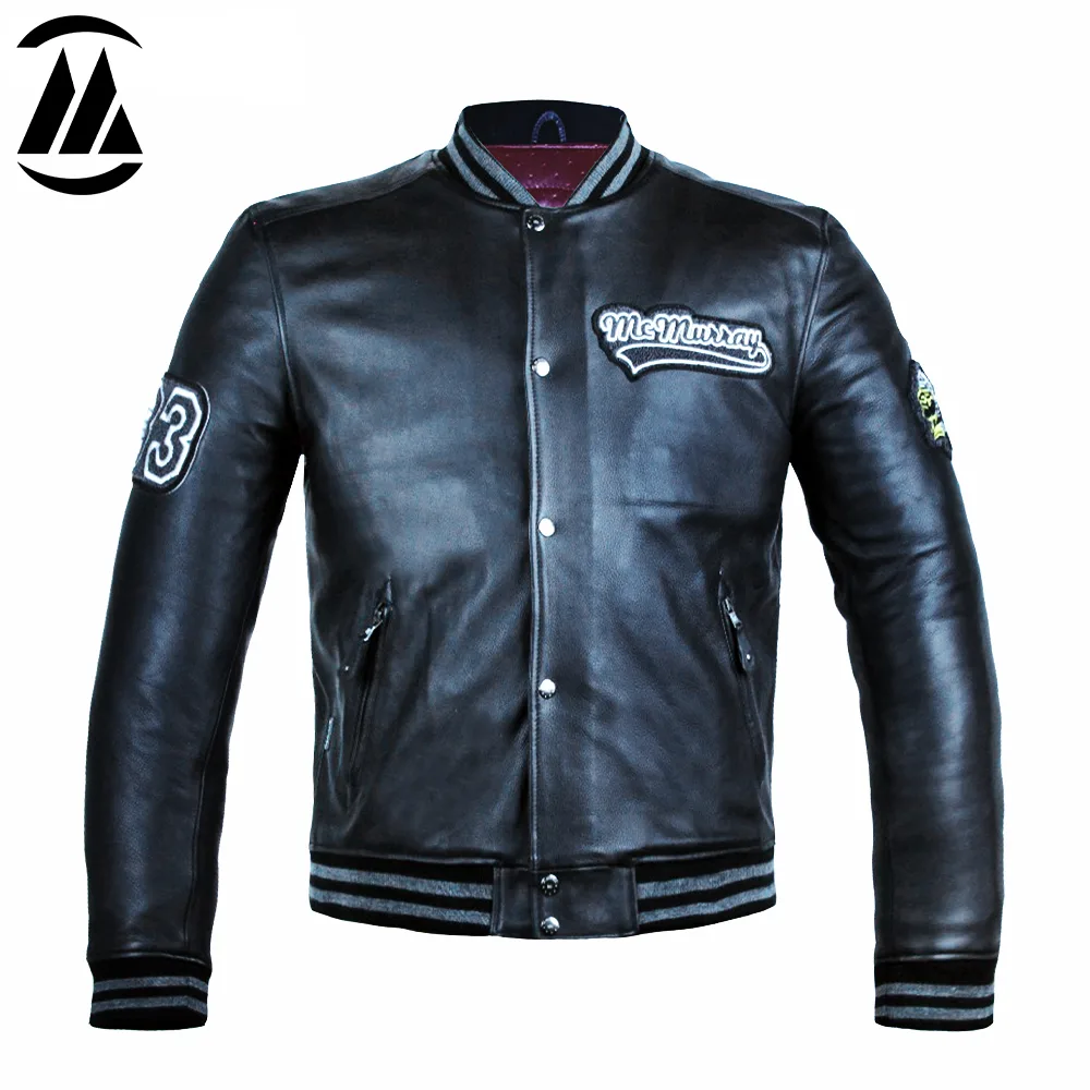Frank Men Leather Biker Jacket - Image 5