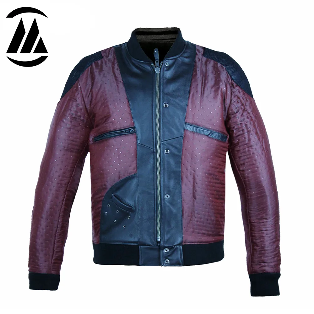 Frank Men Leather Biker Jacket - Image 7